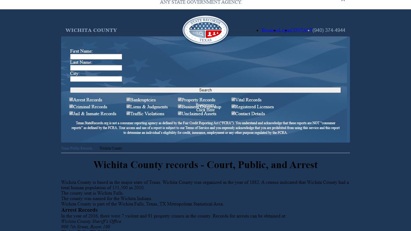 Wichita County records - Court, Public, and Arrest