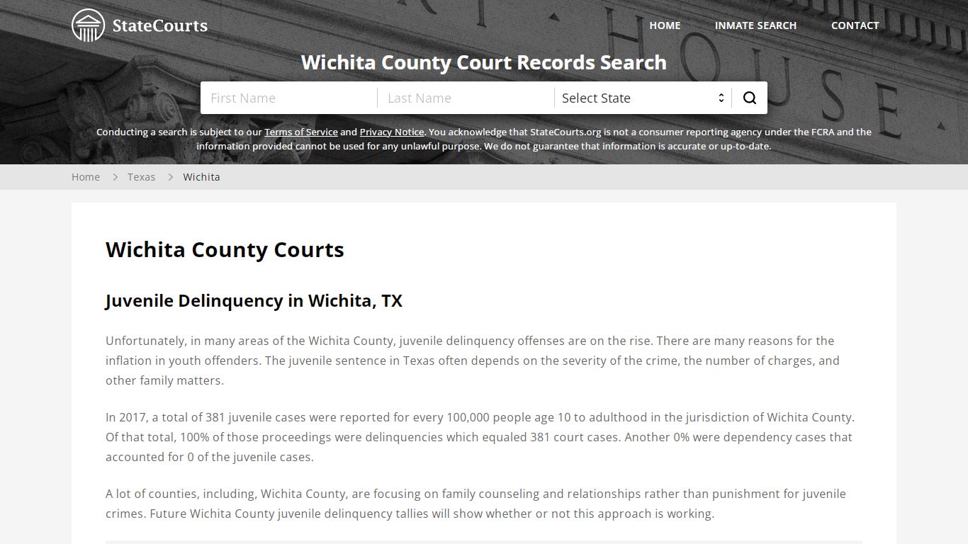 Wichita County, TX Courts - Records & Cases - StateCourts